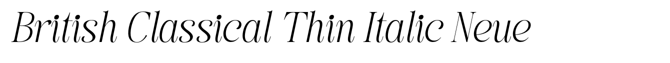 British Classical Thin Italic Neue image
